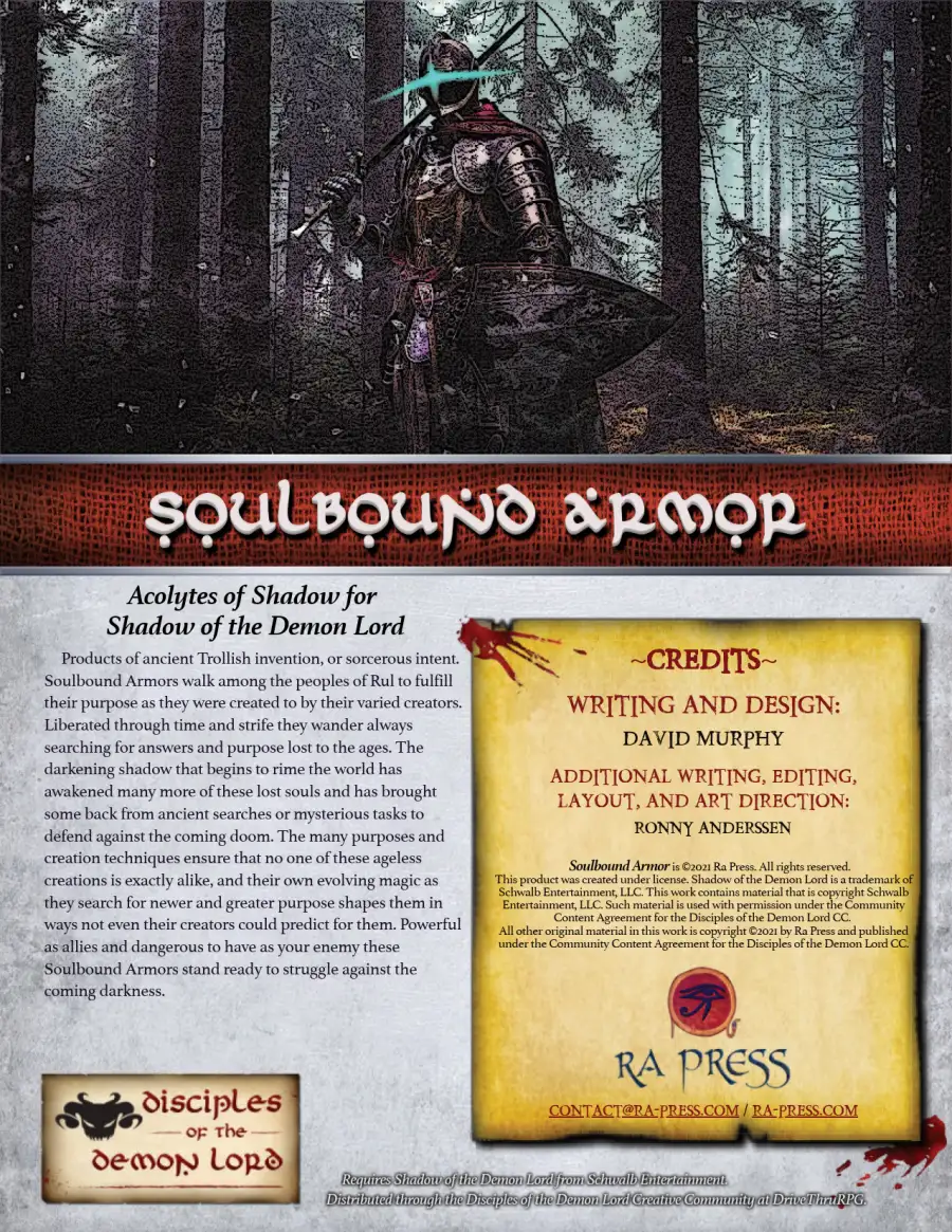 Cover image for Soulbound Armor